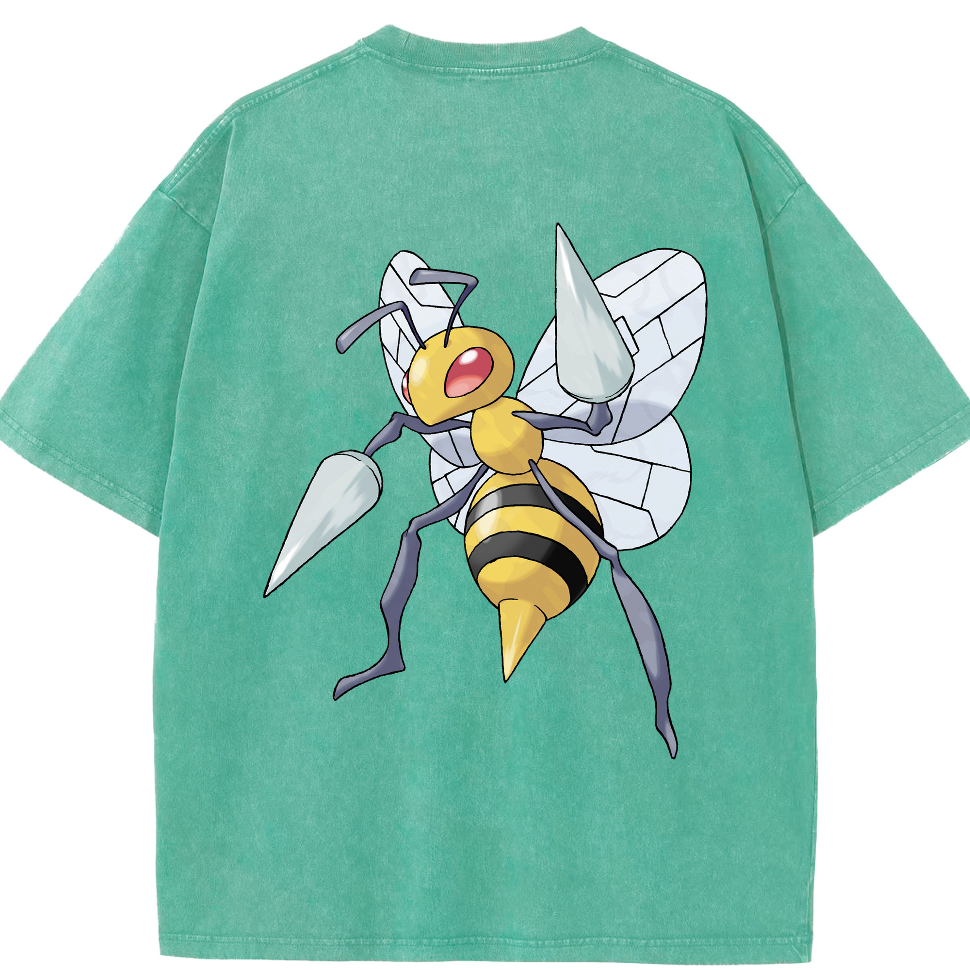 （画像用） ポケットモンスター Pokémon 綿100% ヴィンテージ風 半袖Tシャツ（背面プリント）
